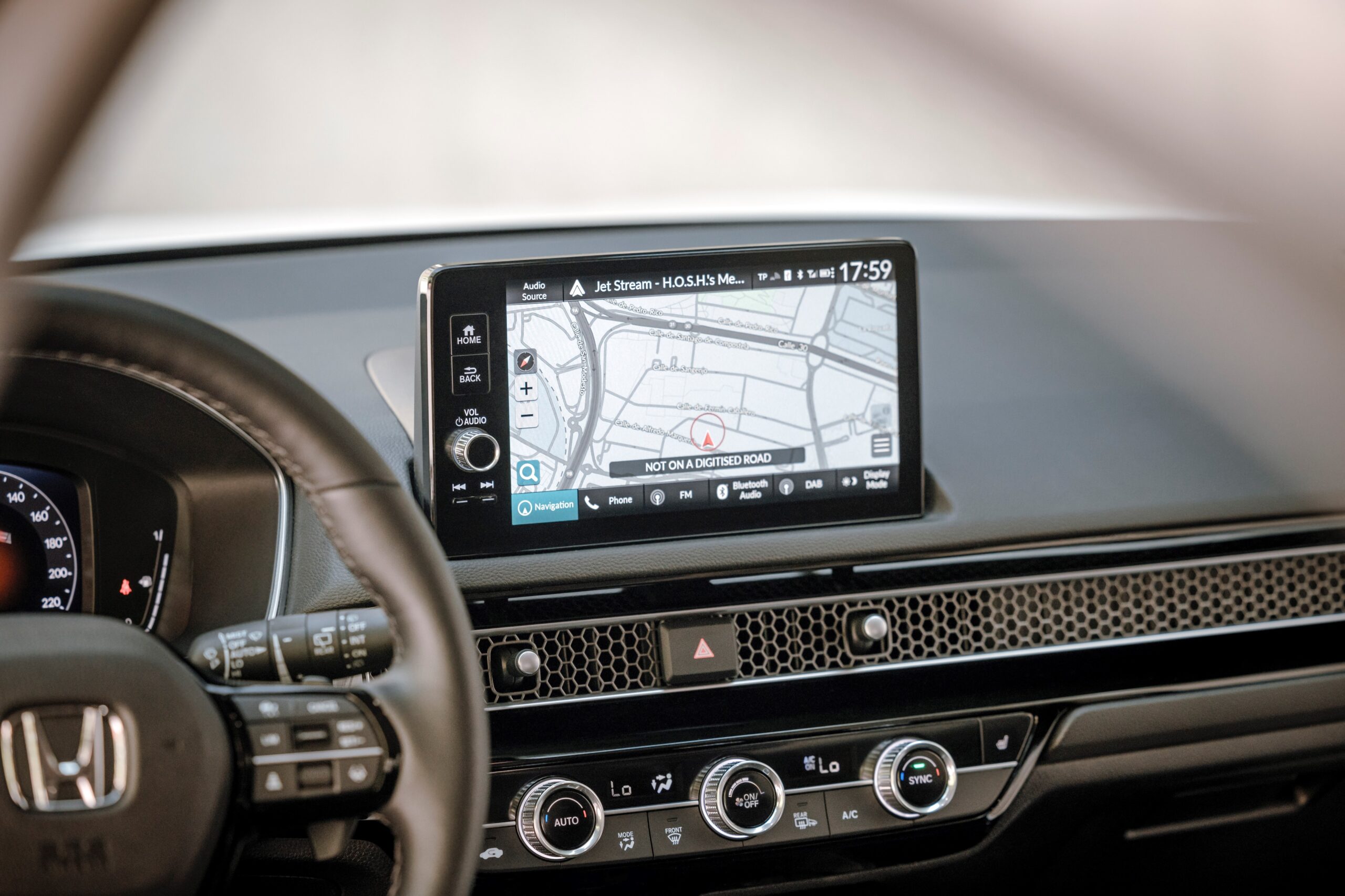 het interieur van de honda civic