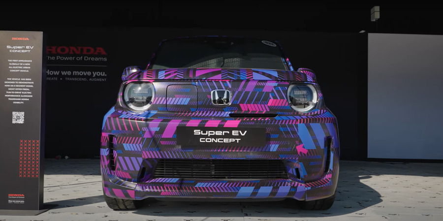 de honda super ev concept recht van voren